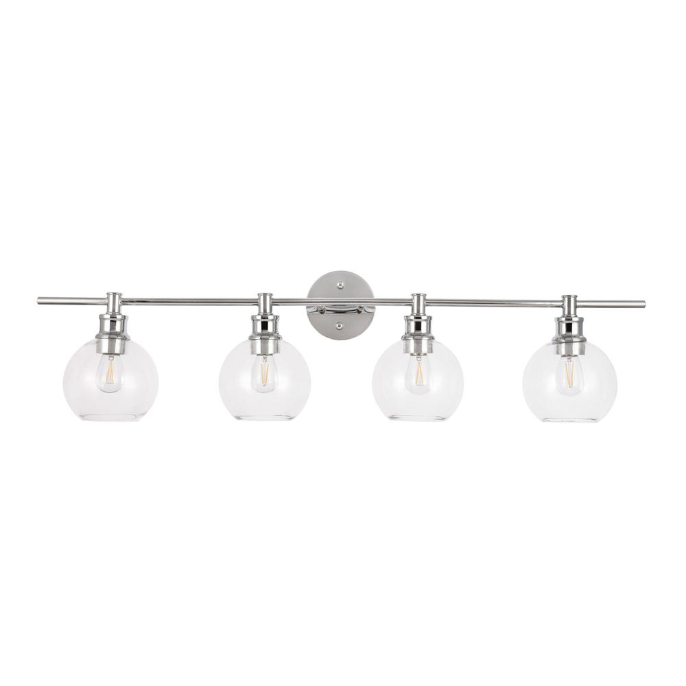 Collier 4 light Chrome and Clear glass Wall sconce. Picture 10