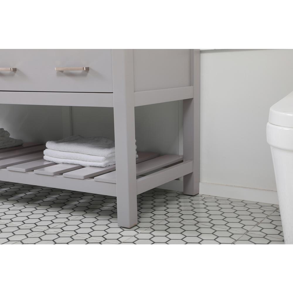 60 inch double bathroom vanity in grey. Picture 6