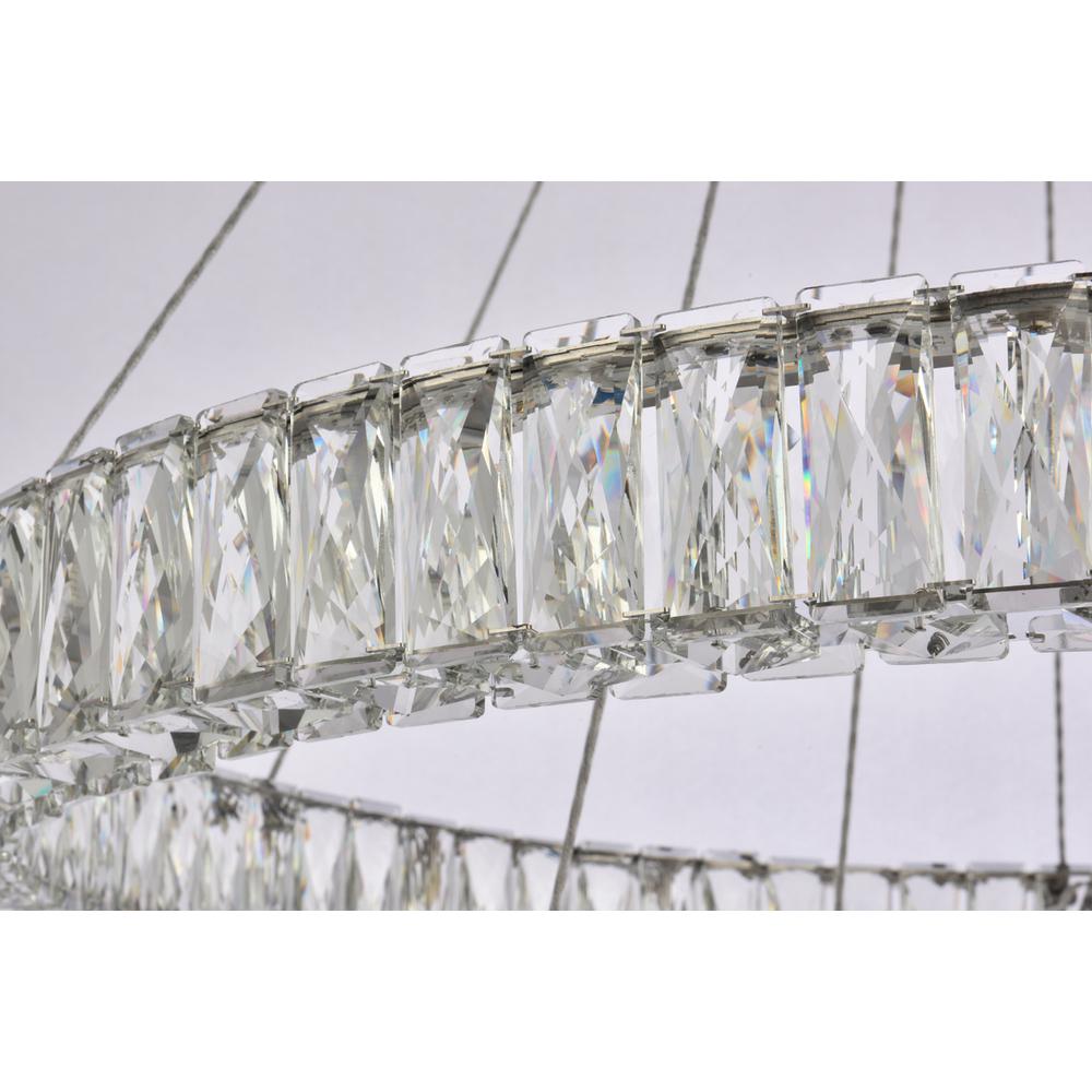 Monroe 36 inch LED double ring chandelier in chrome. Picture 5