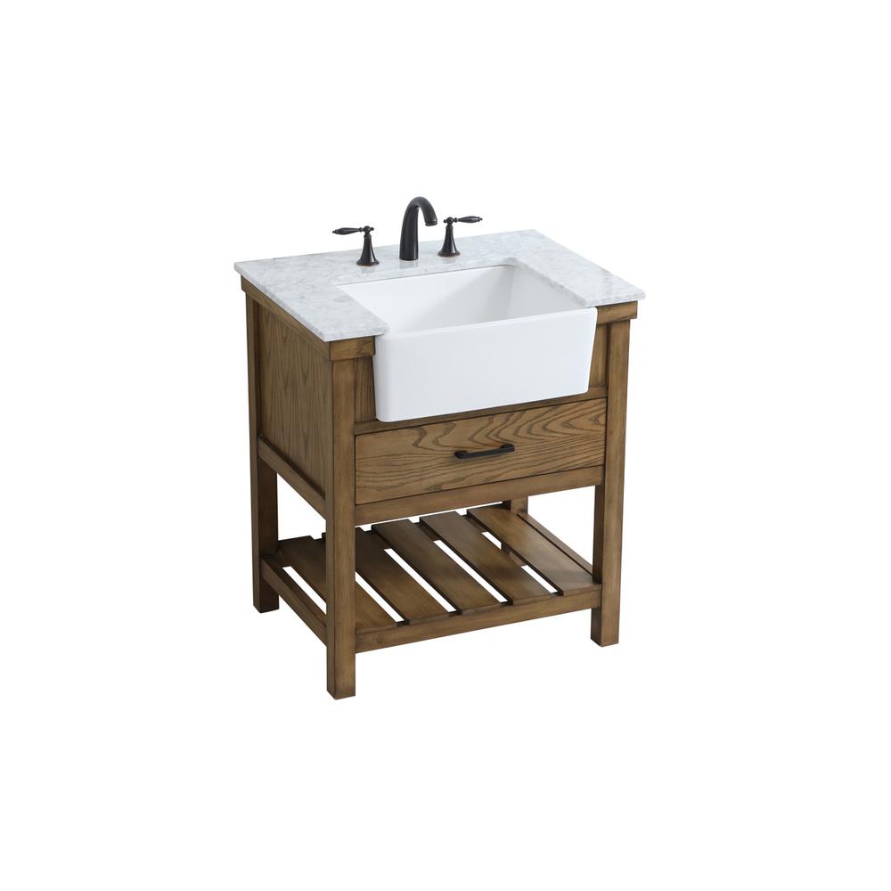 30 inch Single bathroom vanity in driftwood. Picture 8