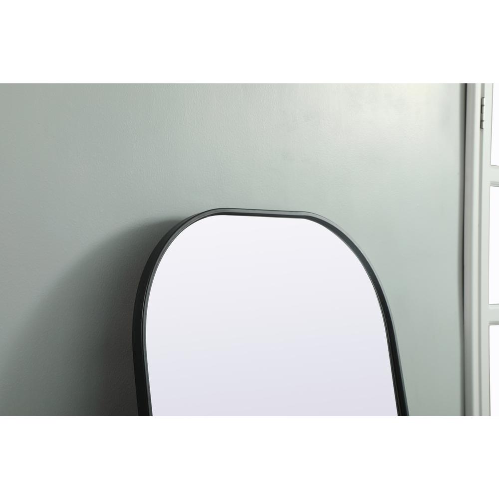 Metal Frame Arch Full Length Mirror 28x74 Inch in Black. Picture 5