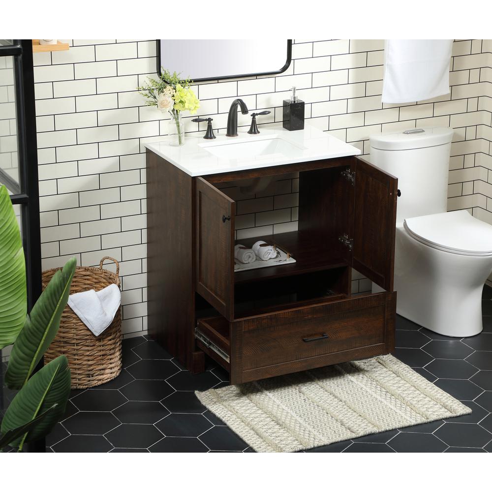 30 inch Single bathroom vanity in expresso. Picture 3