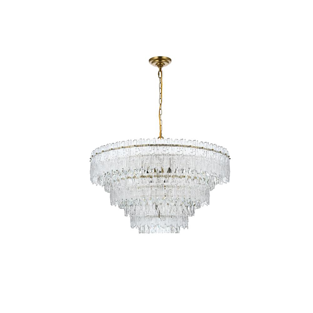 Emilia 31 inch Pendant Light in Satin Gold. Picture 7