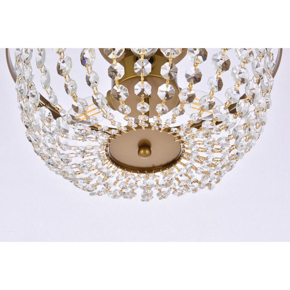 Cora 13 inch flush mount in brass. Picture 3