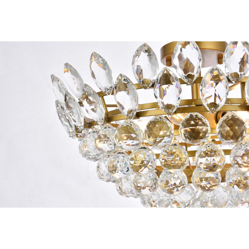Emilia 20 inch flush mount in brass. Picture 4