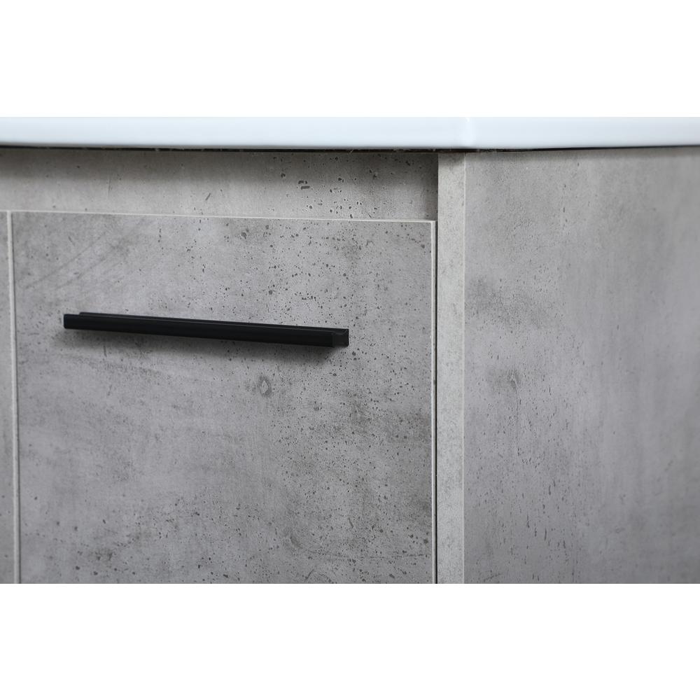 24 inch  Single Bathroom Vanity in Concrete Grey. Picture 5