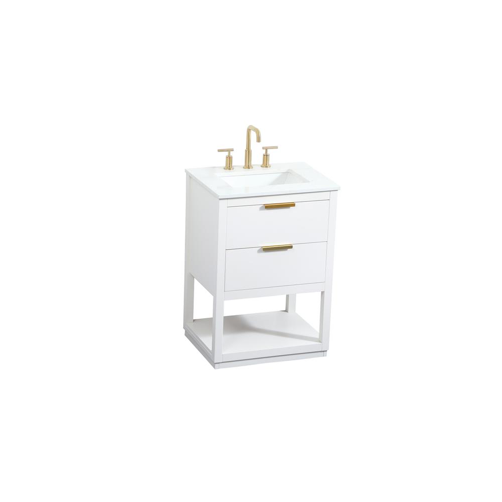 24 inch Single bathroom vanity in white. Picture 8