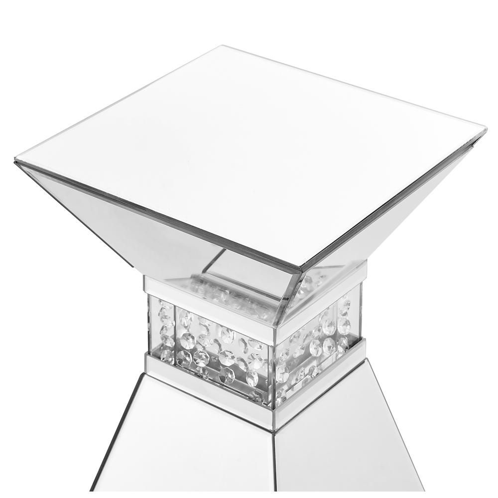 12 inch Crystal End Table in Clear Mirror Finish. Picture 4