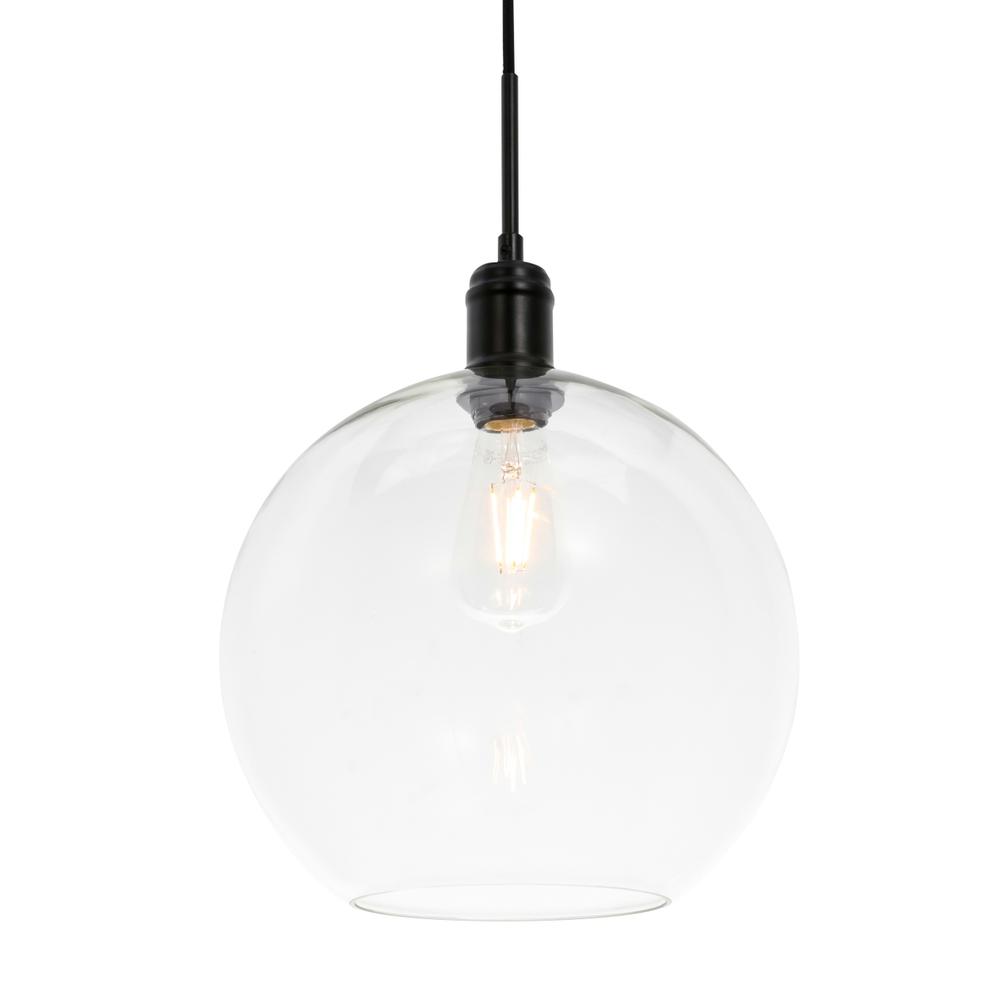 Emett 1 light Black and Clear glass pendant. Picture 6