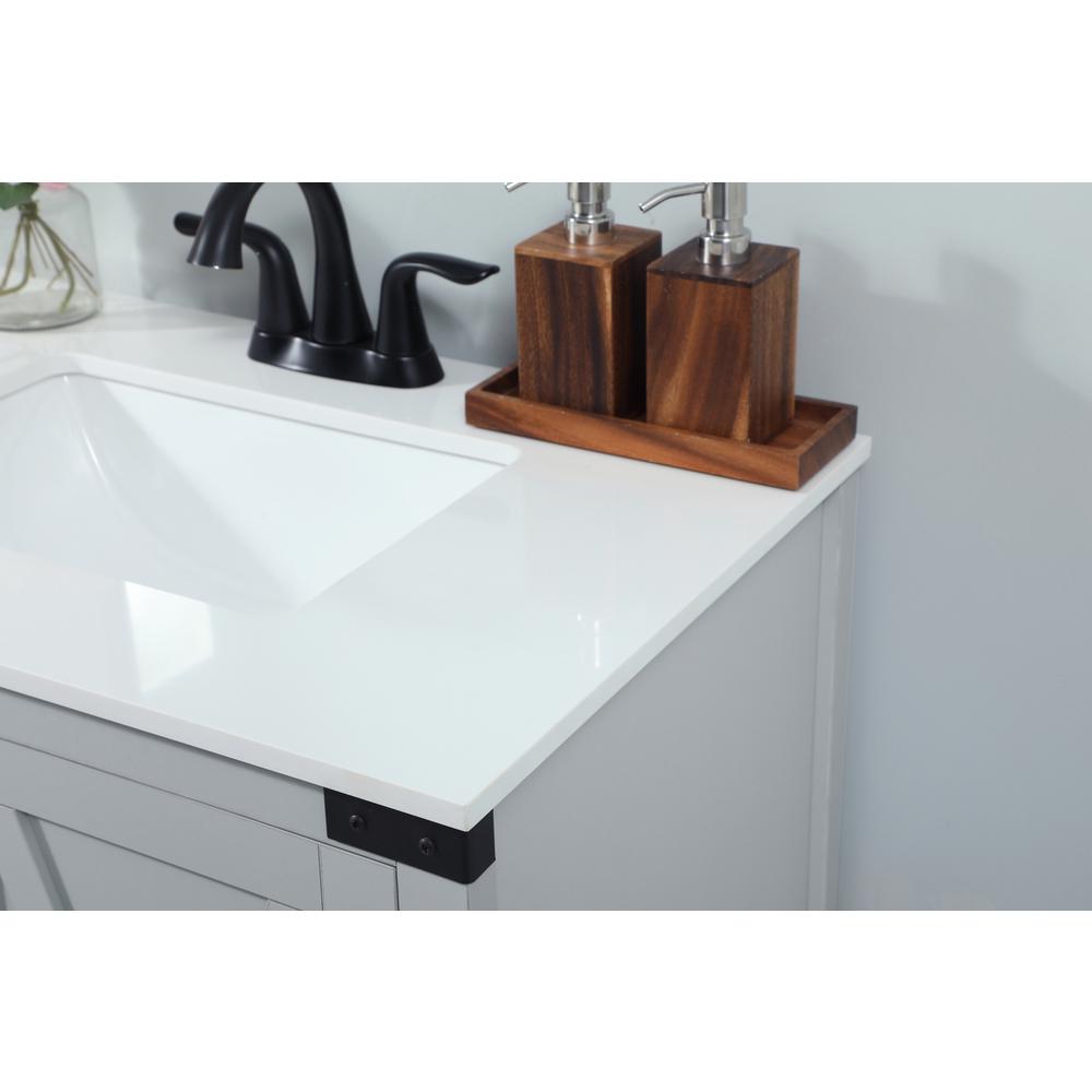 30 inch Single bathroom vanity in grey. Picture 5