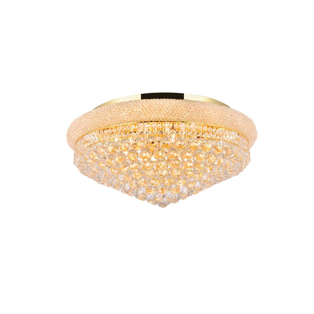 Primo 15 light Gold Flush Mount Clear Royal Cut Crystal. Picture 2
