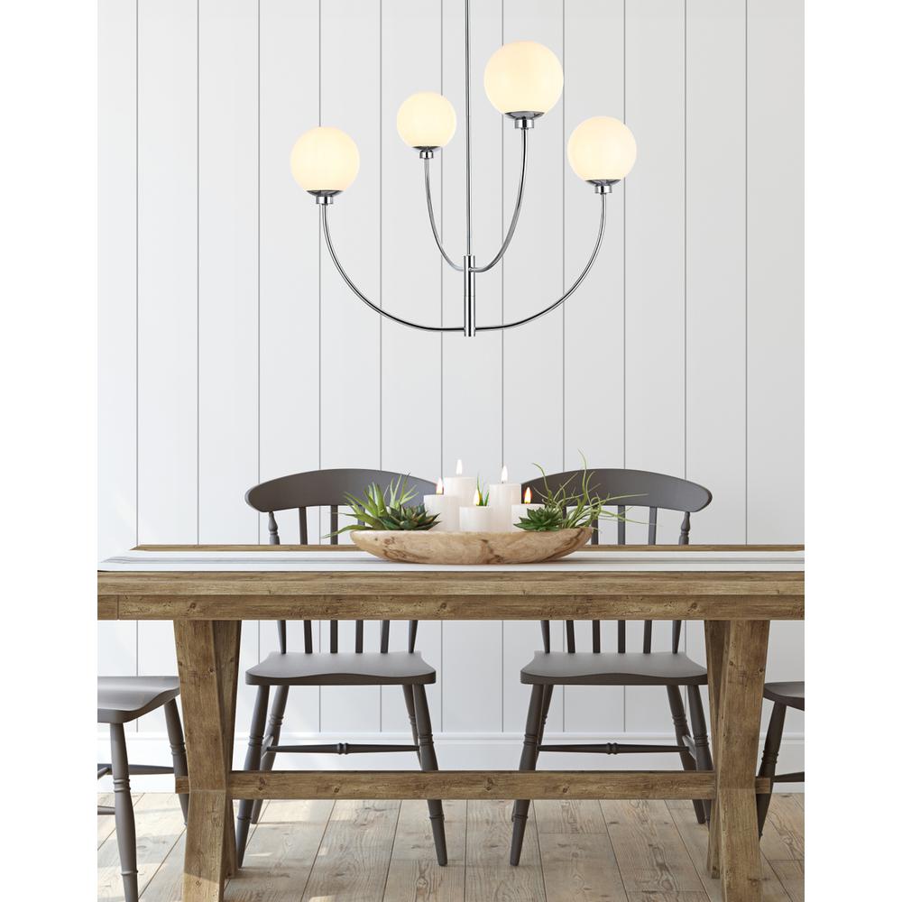 Nyomi 36 inch chandelier in Chrome. Picture 8