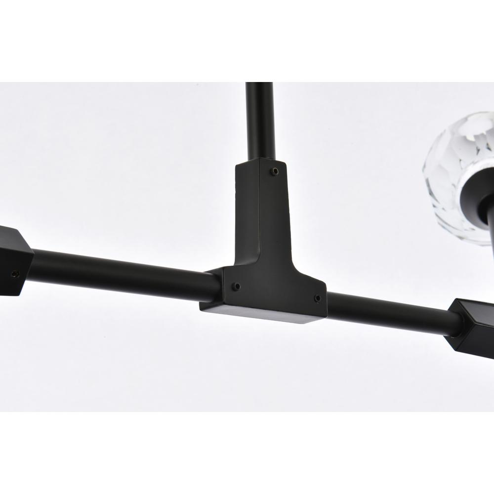 Zayne 6 Light Pendant in Black. Picture 4