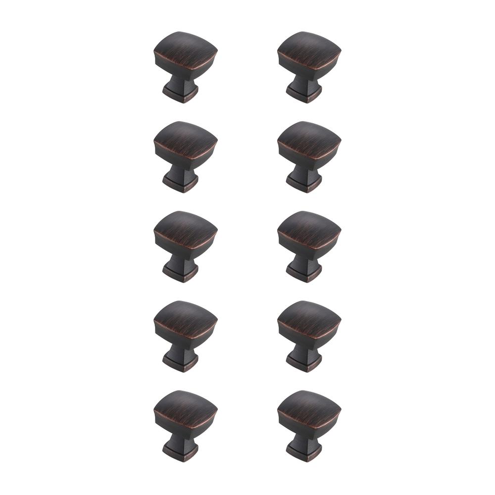 Irvin 1.3" Oil-rubbed Bronze Square Knob Multipack (Set of 10). Picture 1
