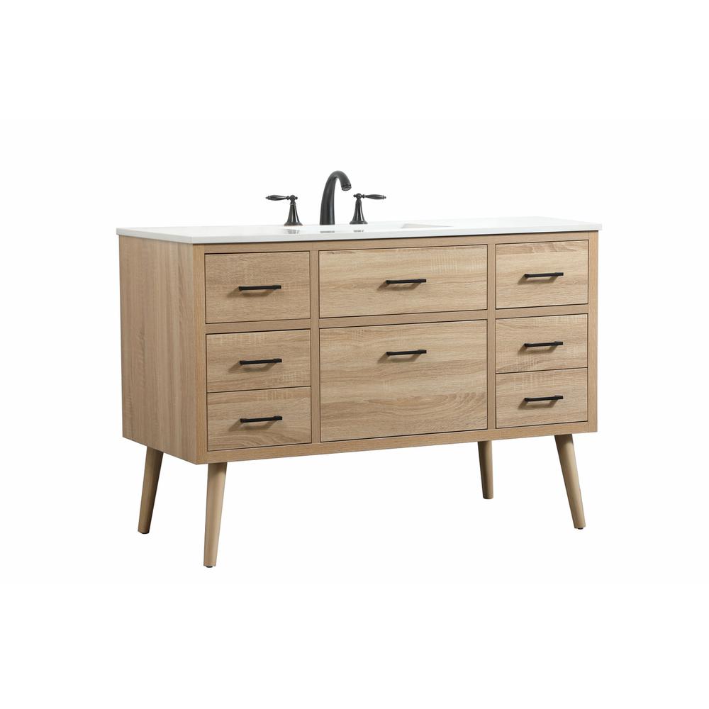 48 inch Single bathroom vanity in mango wood. Picture 7