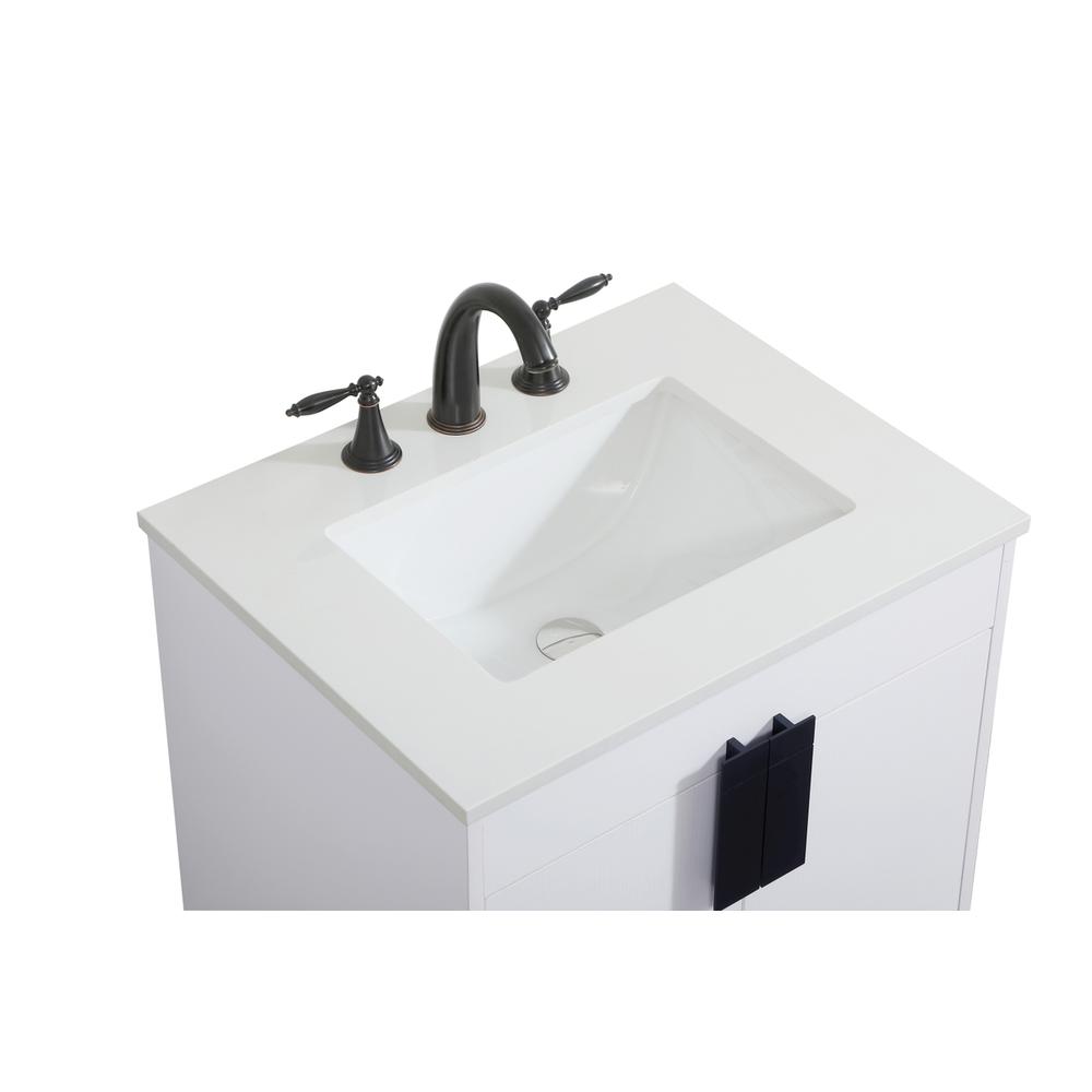 24 inch Single bathroom vanity in white. Picture 10