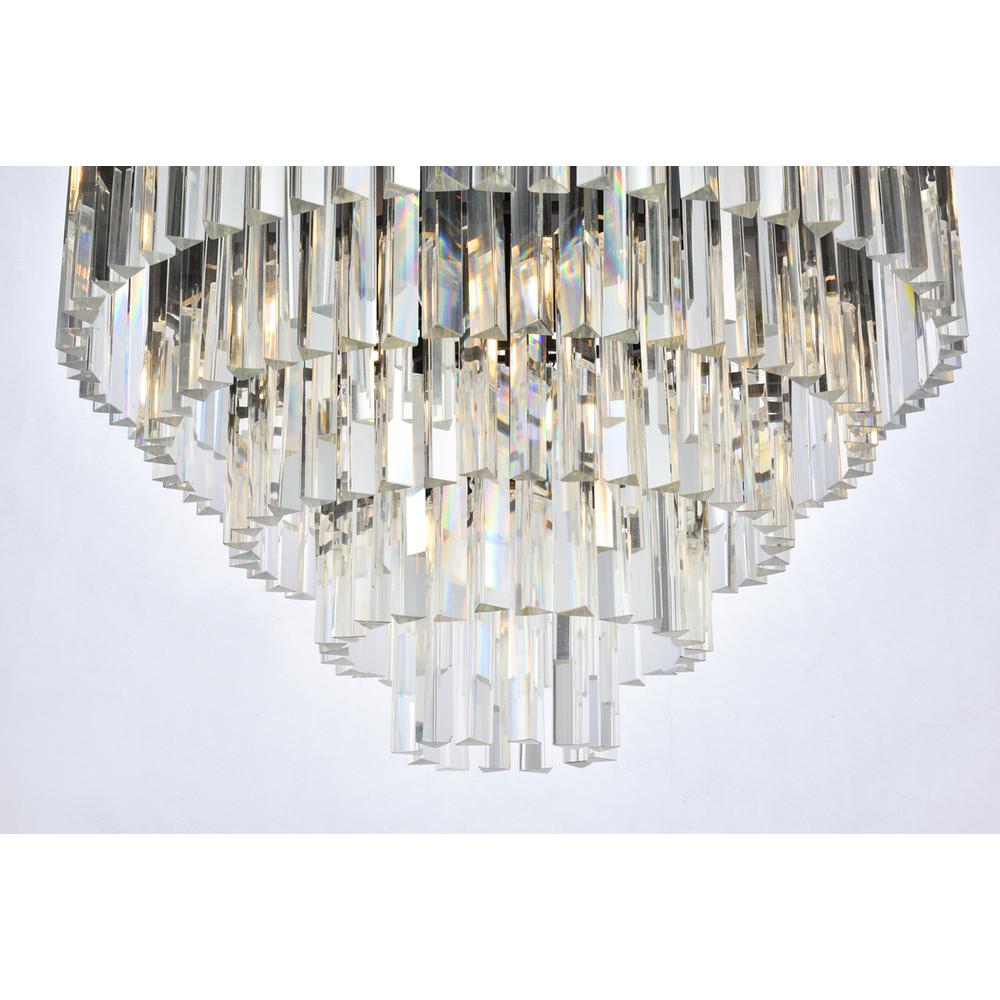 Sydney 17 light Matte Black Flush Mount Clear Royal Cut Crystal. Picture 3