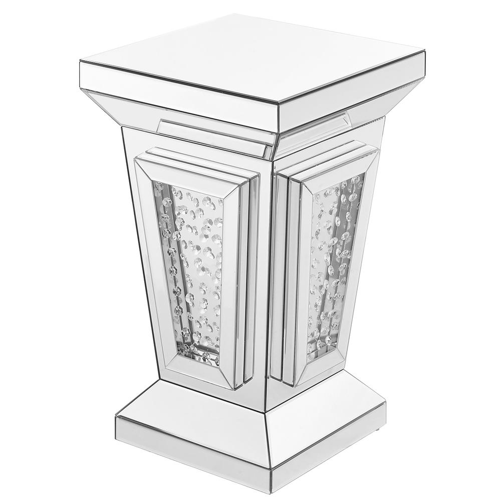 15 inch Crystal End Table In Clear Mirror Finish. Picture 3