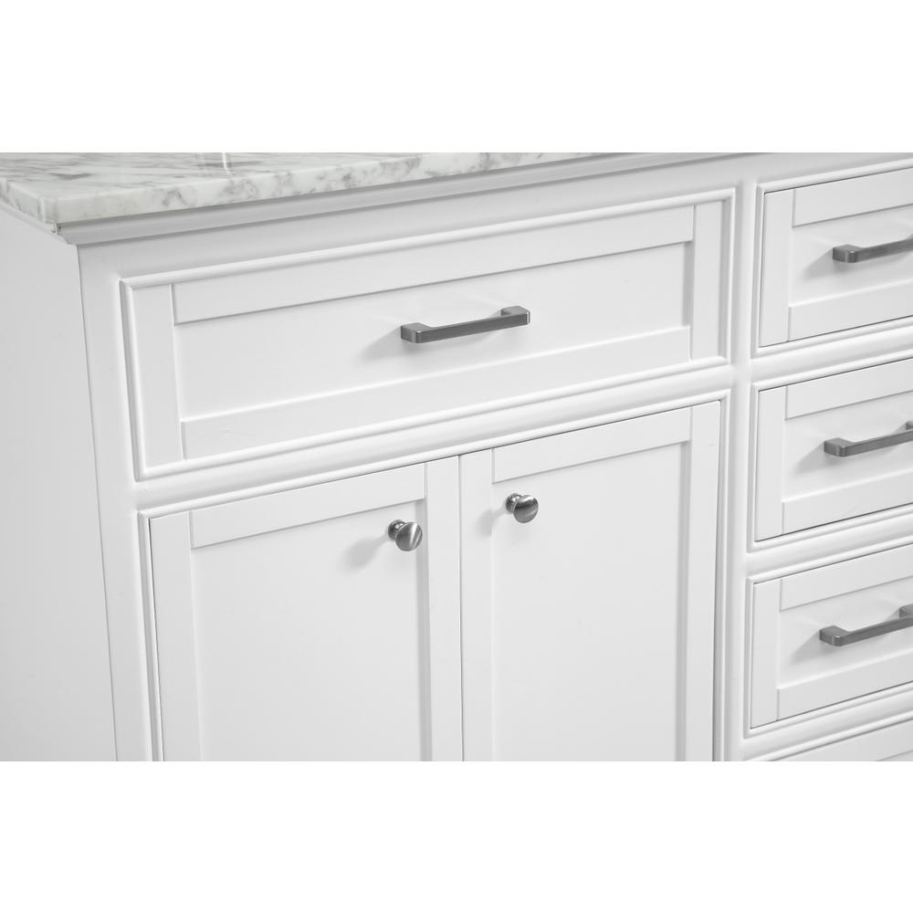 60 In. Double Bathroom Vanity Set In White. Picture 5