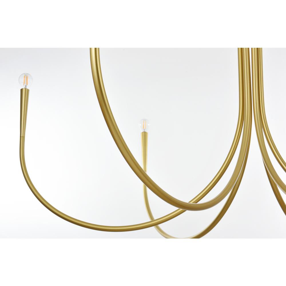 Layne 55 inch chandelier in Brass. Picture 5