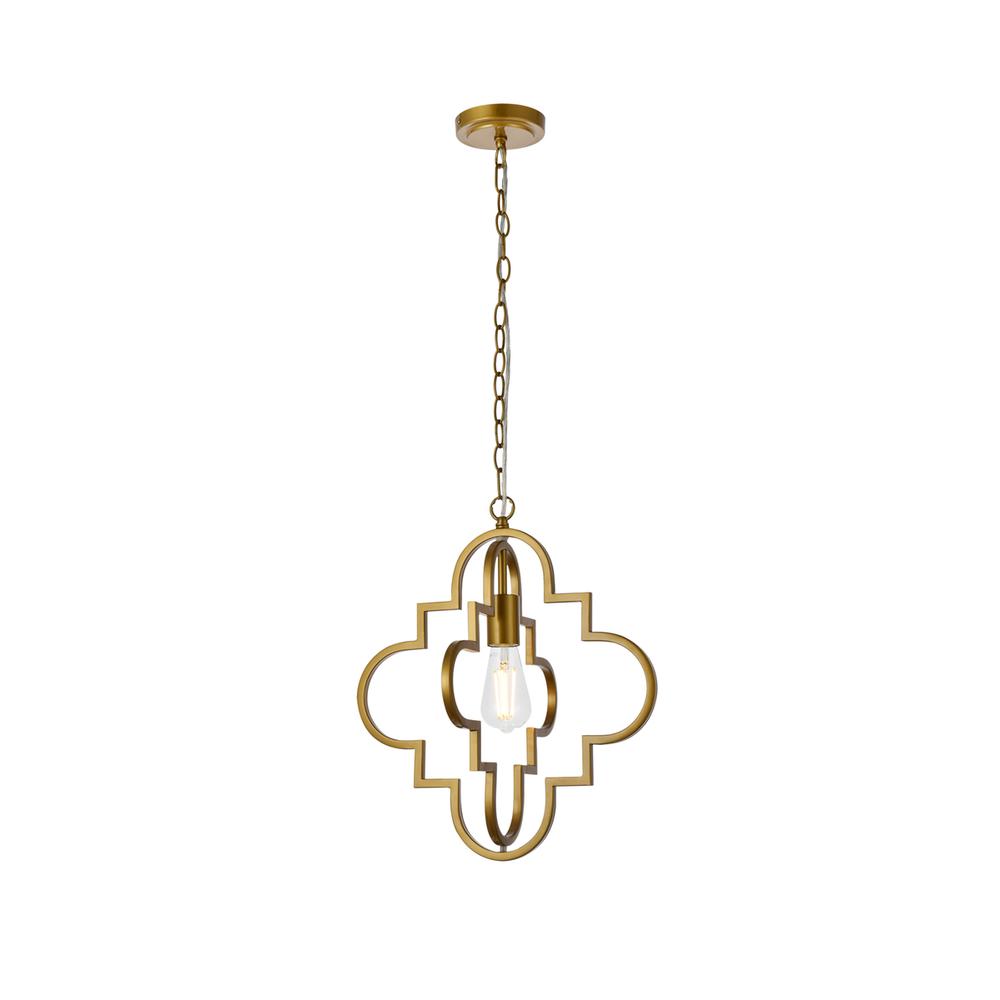 Sandara 1 light pendant in brass. Picture 1