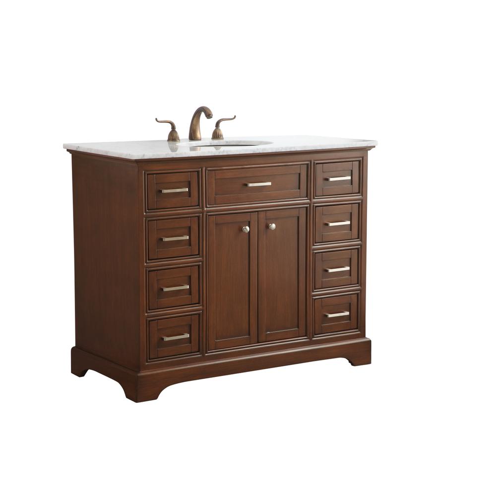 42 in. Single Bathroom Vanity set in teak. Picture 10