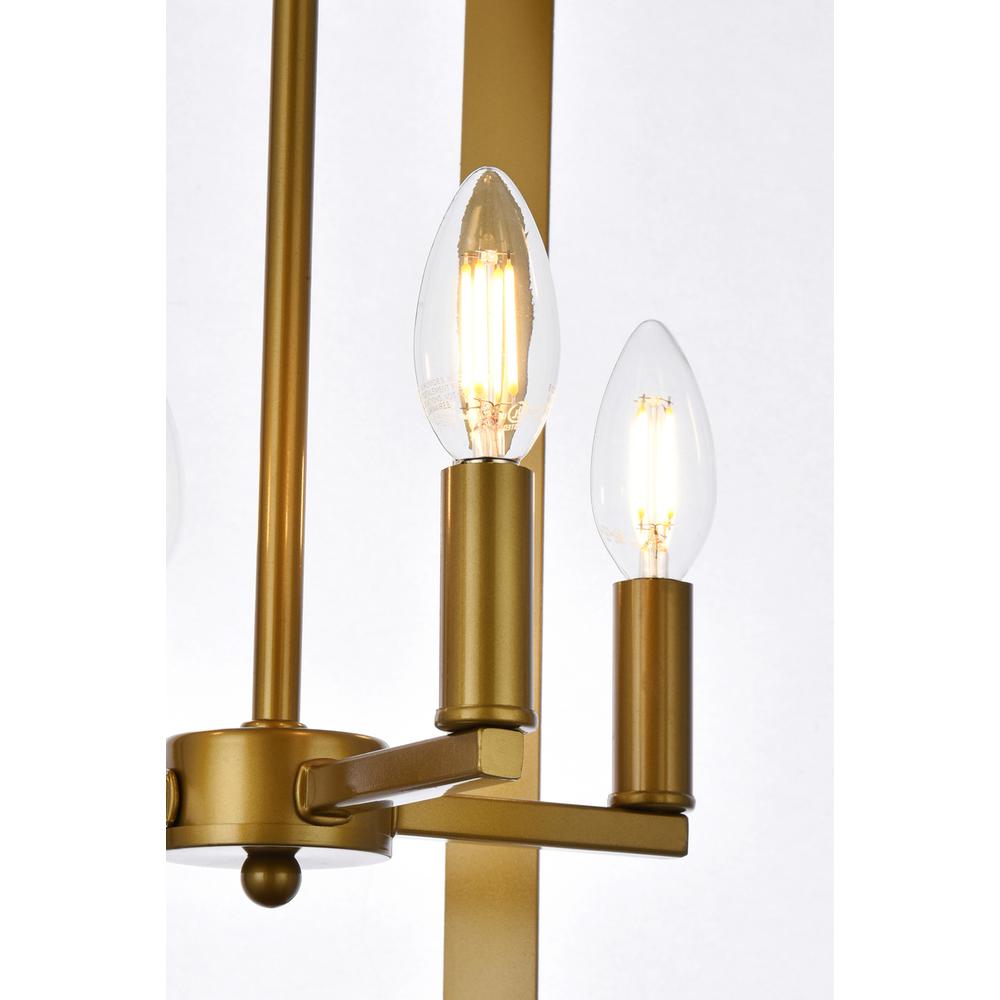 Hoffman 4 lights pendant in brass. Picture 4