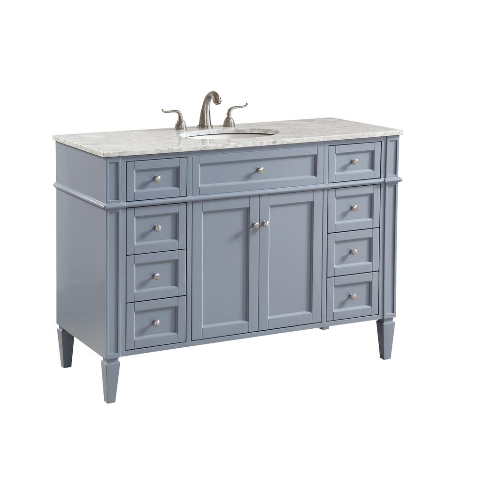 48 In. Single Bathroom Vanity Set In Grey. Picture 12