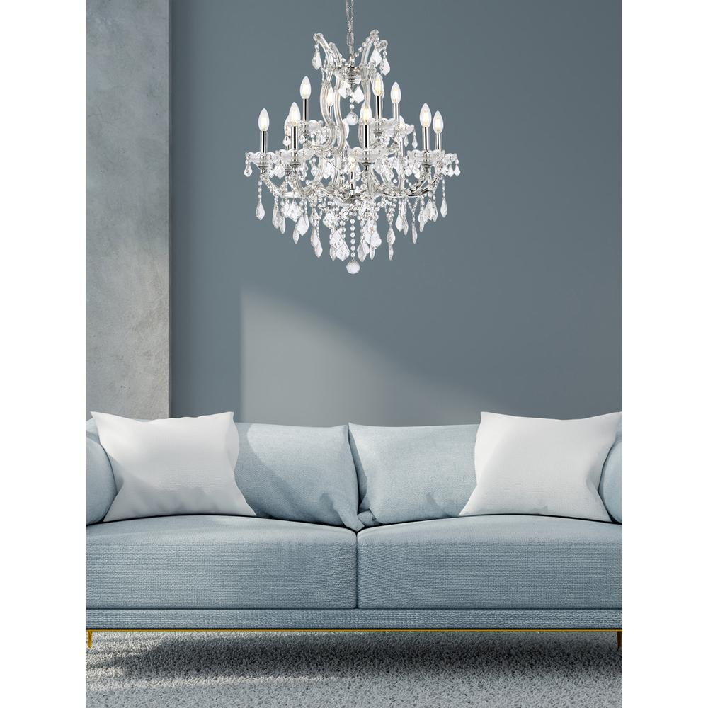 Maria Theresa 13 light Chrome Chandelier Clear Royal Cut Crystal. Picture 7