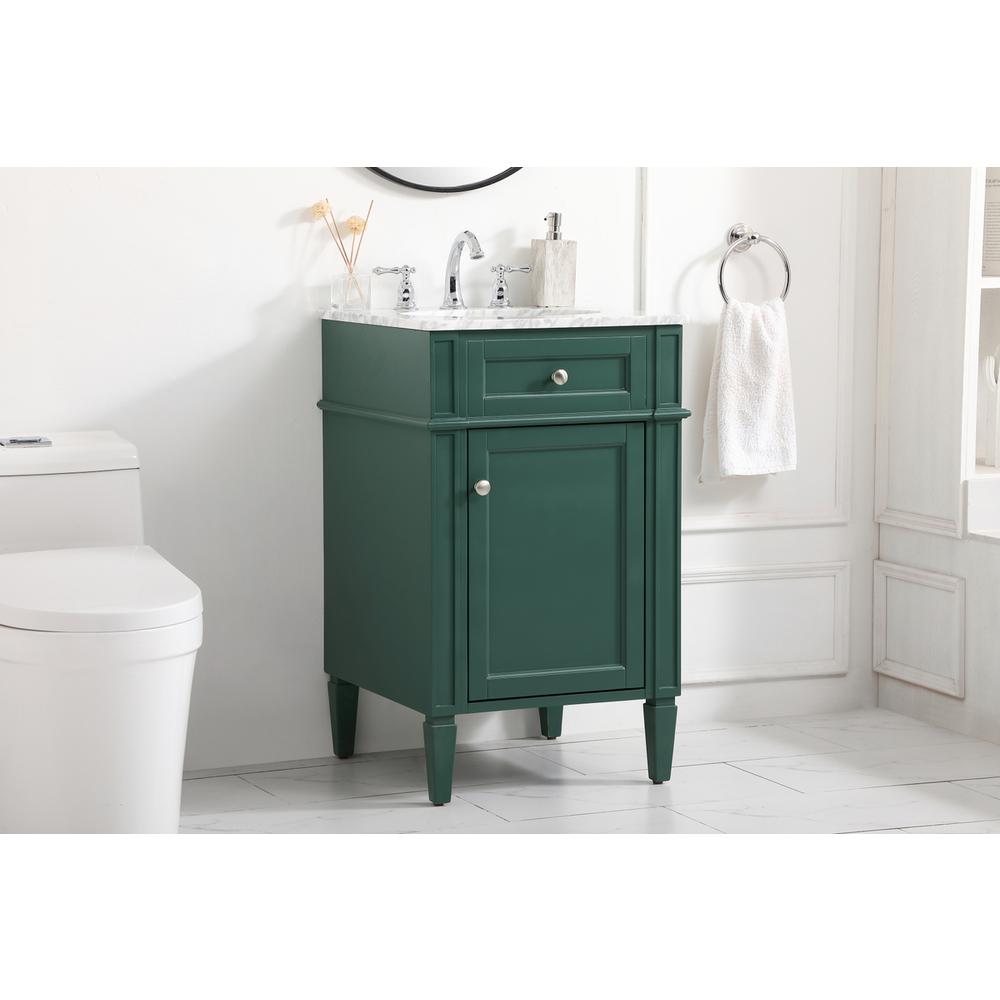 21 inch Single bathroom vanity in green. Picture 2