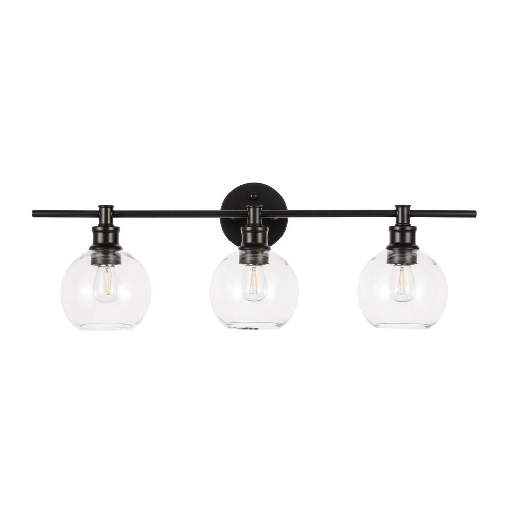 Collier 3 light Black and Clear glass Wall sconce. Picture 10