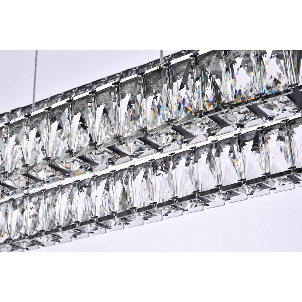 Monroe 50 inch LED triple rectangle pendant in black. Picture 4