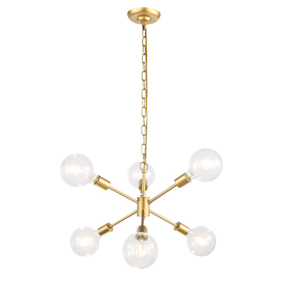 Nolan  6 light Brass pendant. Picture 7