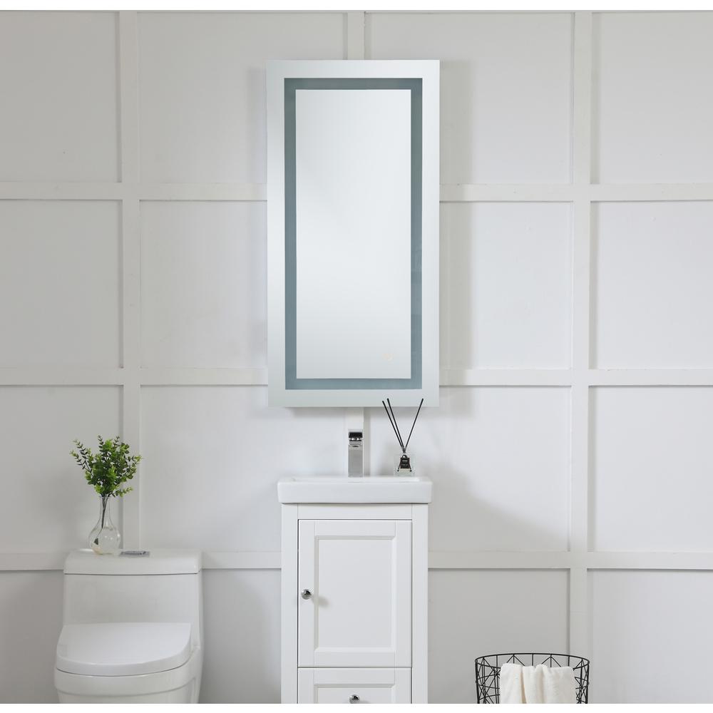 LED Hardwired Mirror Rectangle W20H40 Dimmable 5000K. Picture 2