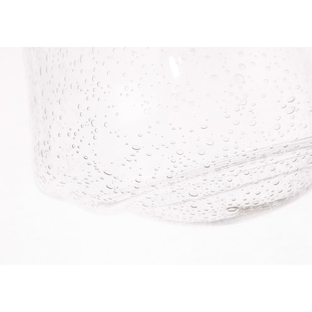 Lyle 1 light Black and Clear seeded glass Flush mount. Picture 11