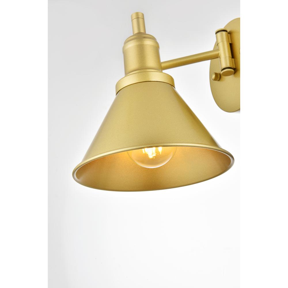 Judson 1 light Brass swing arm wall sconce. Picture 3