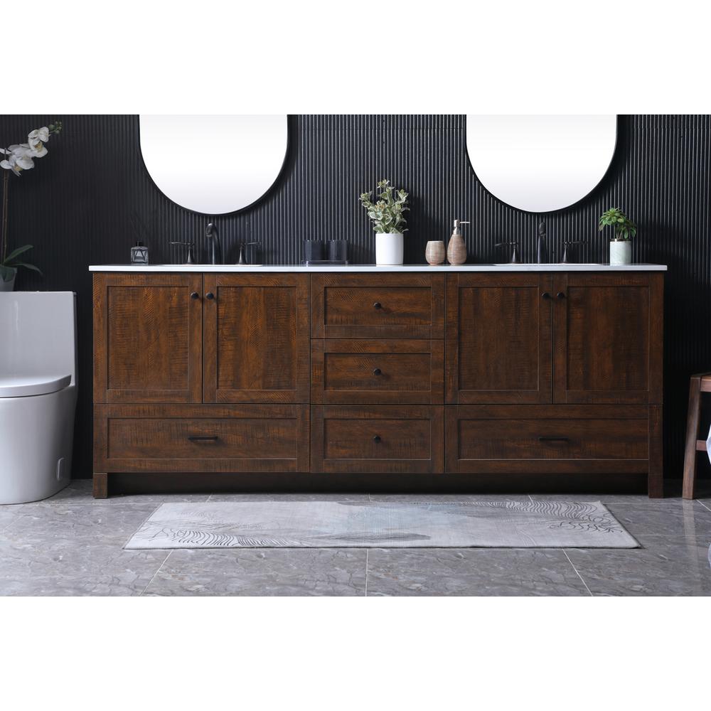 84 Inch Double Bathroom Vanity In Expresso. Picture 14