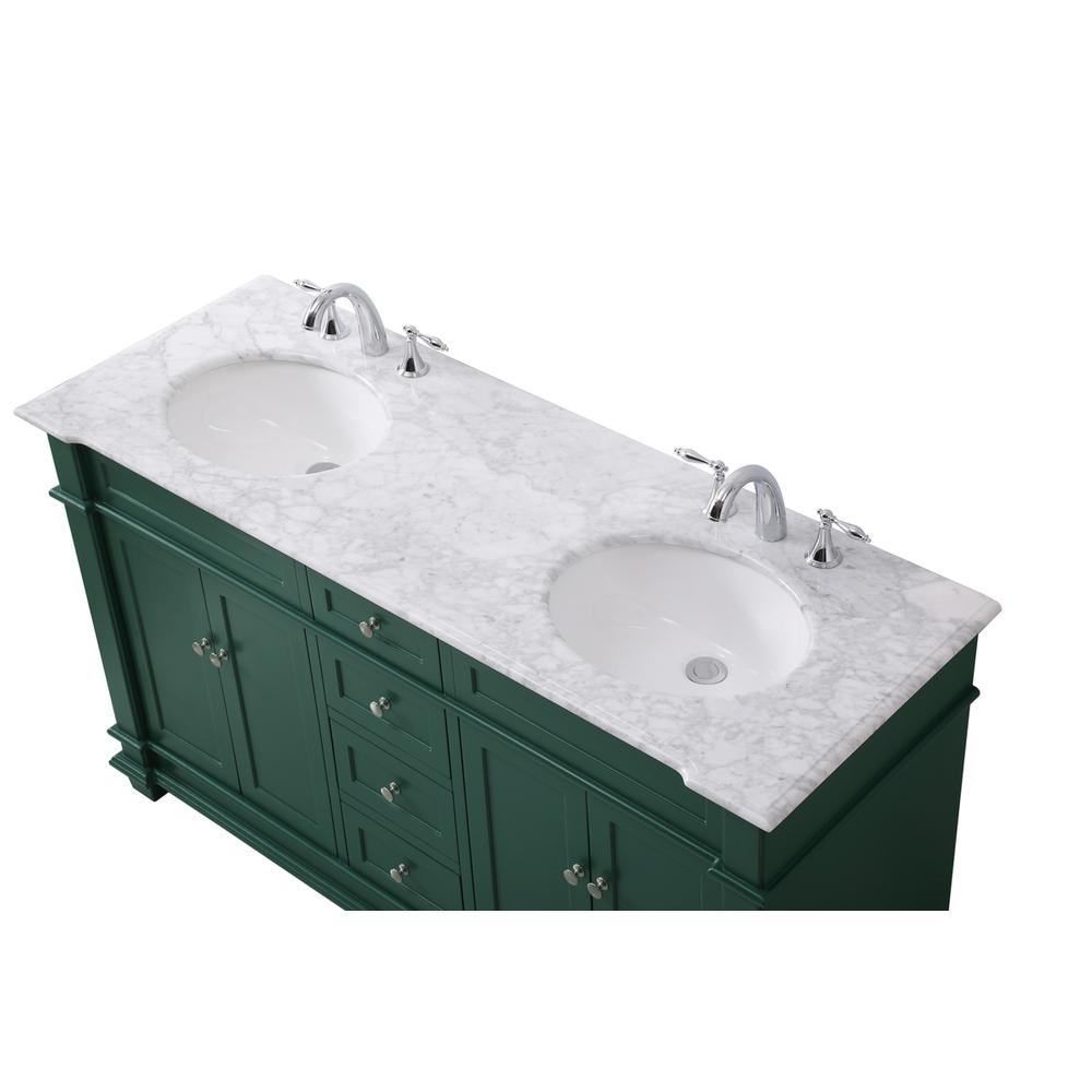 60 inch double bathroom vanity set in black. Picture 10