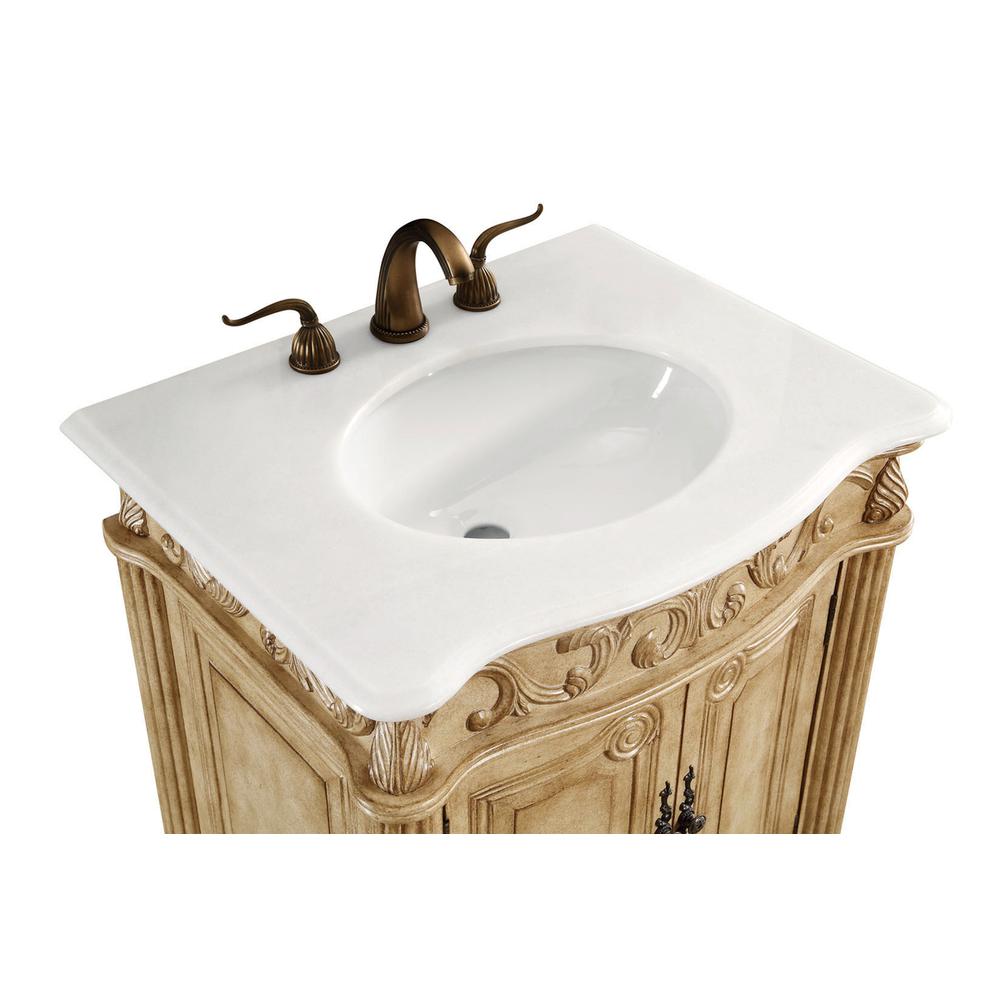 27 inch Single Bathroom vanity in Antique Beige. Picture 5
