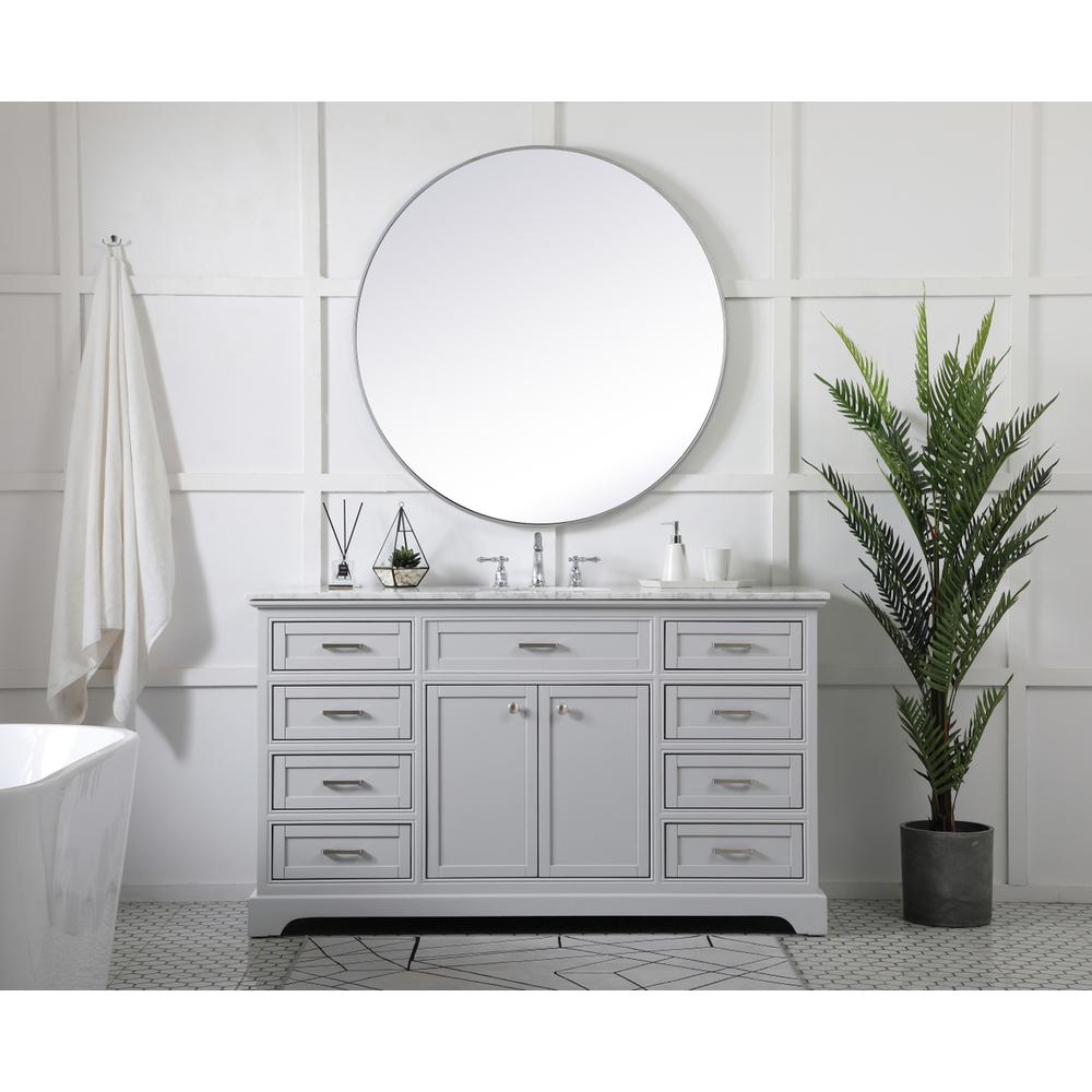 60 inch Single bathroom vanity in grey. Picture 4