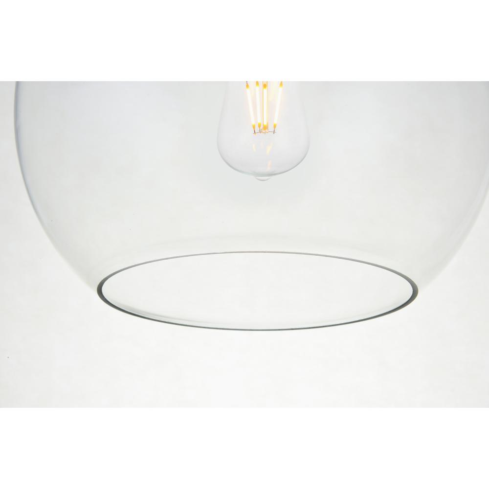 Baxter 1 Light Black Flush Mount With Clear Glass. Picture 3