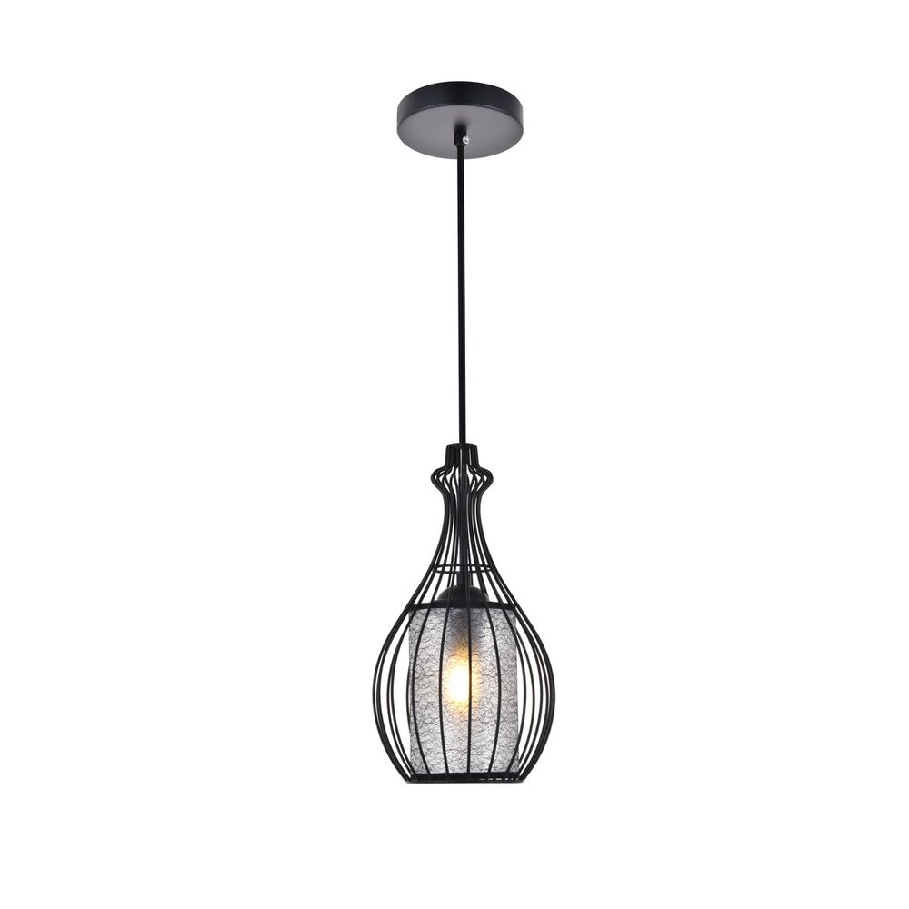 Miya 1 Light Black Pendant. Picture 1