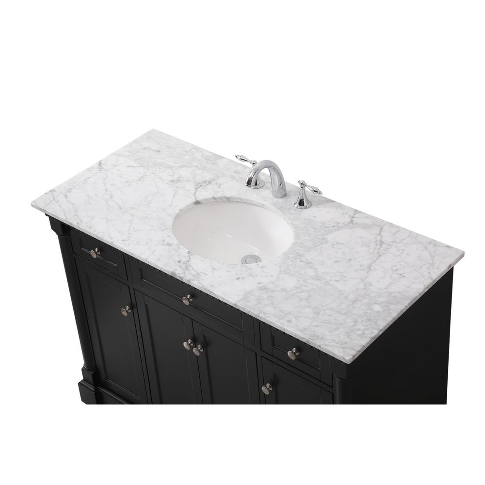 48 inch Single bathroom vanity set in black. Picture 10