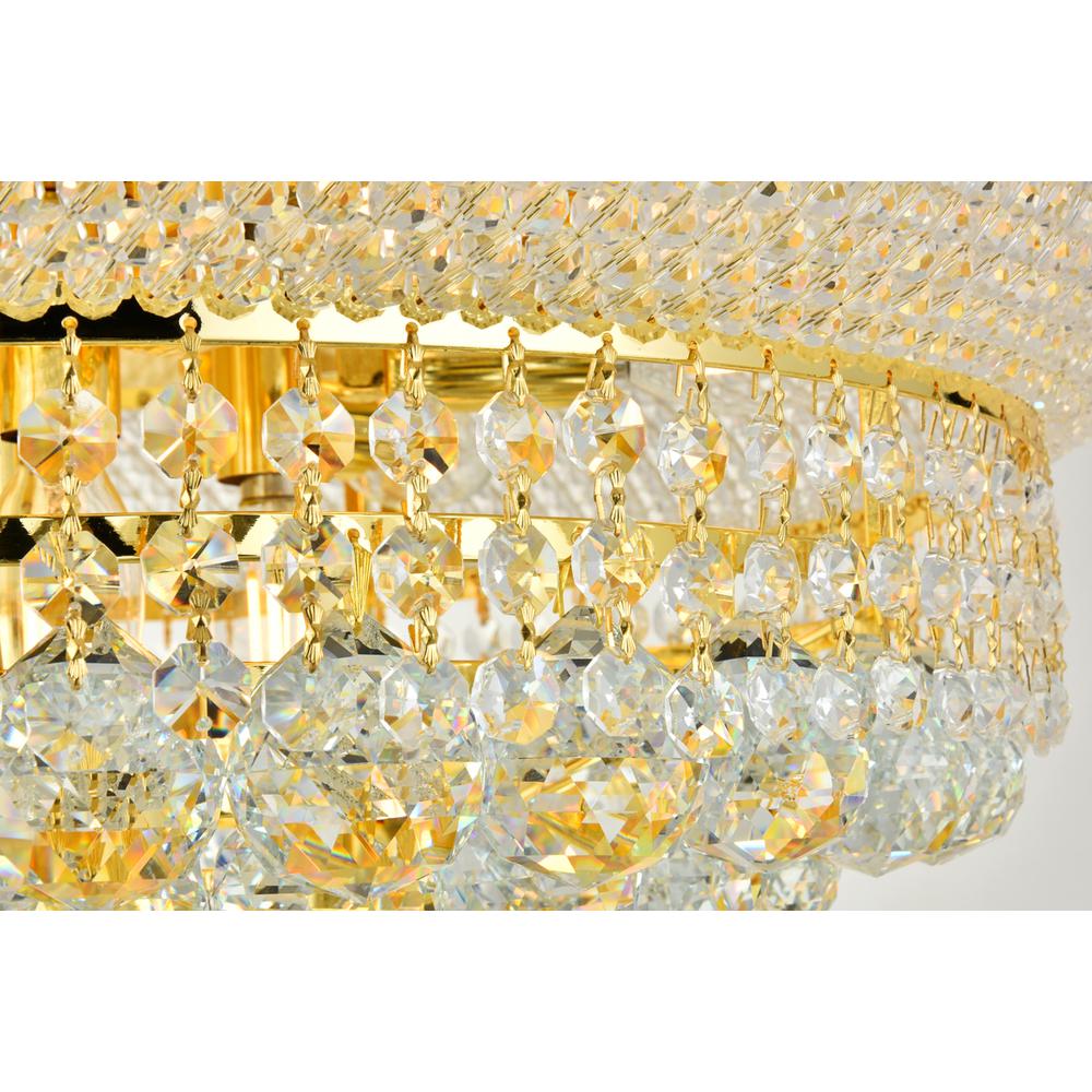 Primo 10 light Gold Flush Mount Clear Royal Cut Crystal. Picture 3