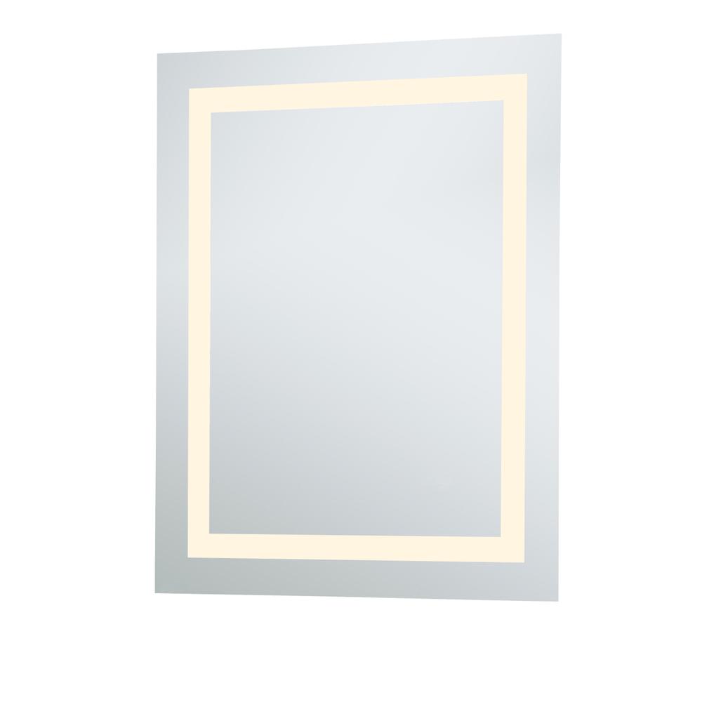 LED Hardwired Mirror Rectangle W24H30 Dimmable 3000K. Picture 4