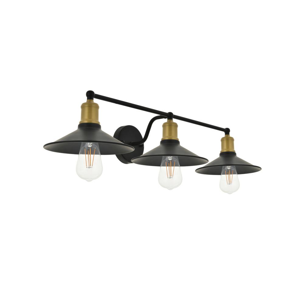 Etude 3 light brass and black Wall Sconce. Picture 7