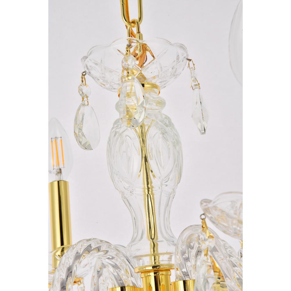 Princeton 4 light Gold Pendant Clear Royal Cut Crystal. Picture 4