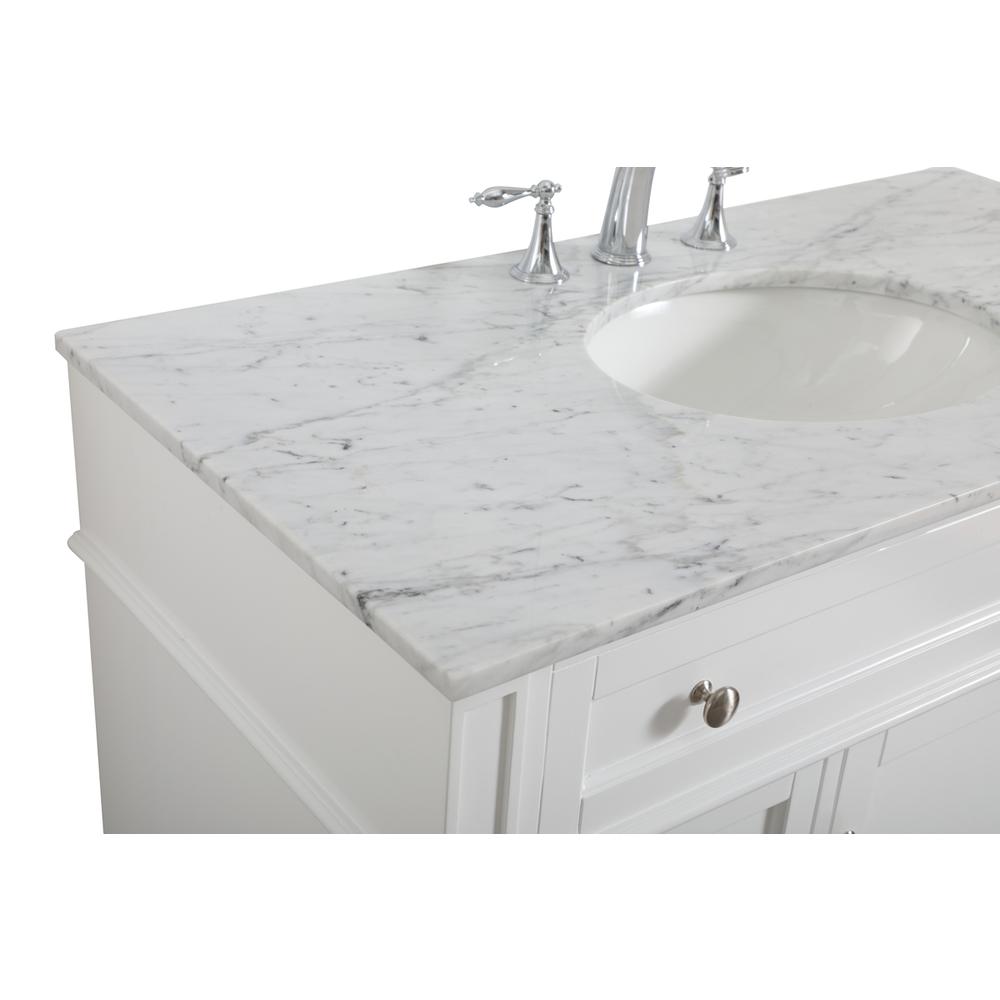 42 inch Single bathroom vanity in white. Picture 8