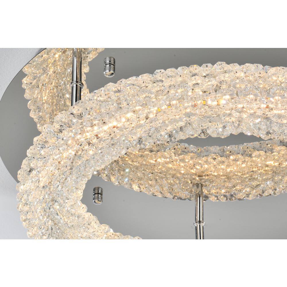 Bowen 18 inch Adjustable LED Flush Mount in Chrome. Picture 4