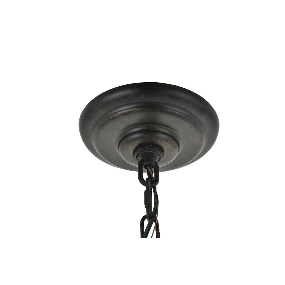 Octavia 1 Light Brass And Dark Brown Pendant. Picture 12